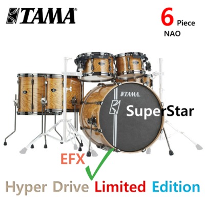 TAMA 수퍼스타 하이퍼 EFX 한정판 6기통 쉘팩 NAO