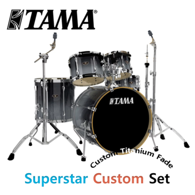 TAMA 수퍼스타 커스텀 5기통  드럼세트  티타늄 페이드