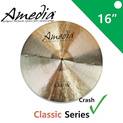 AMEDIA 클래식 시리즈 크래쉬 심벌 16인치 드럼위즈